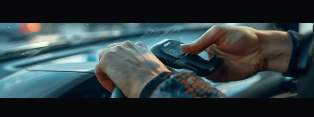 a person carefully positioning and securing a front and rear camera of a battery powered dash cam on a car windshield, ensuring comprehensive coverage for optimal recording angles.